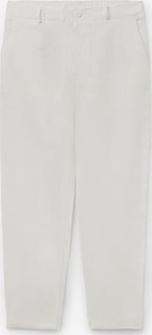 IUMAN Intimissimi Pleat-Front Pants in White: front