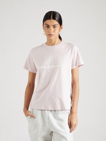 new balance T-shirt i rosa: framsida