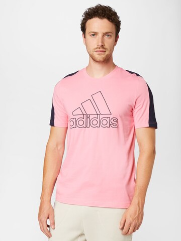 ADIDAS SPORTSWEAR Performance Shirt 'Future Icons Embroidered Badge Of Sport' in Pink: front