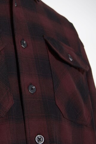 Harlem Soul Regular fit Button Up Shirt 'GEORGE' in Red
