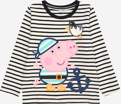 NAME IT Camiseta 'Mister Peppapig' en crema / turquesa / azul oscuro / rosa claro, Vista del producto