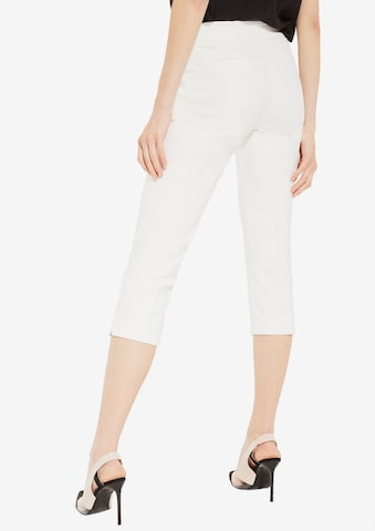 COMMA Slim fit Pleated Pants in White