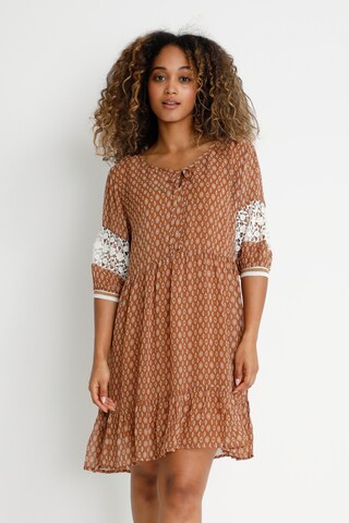 Cream Dress 'Dilina' in Brown: front