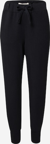 Cream Tapered Pants 'Salina' in Black: front