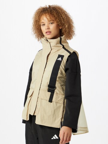 ADIDAS TERREX Sportbodywarmer in Beige: voorkant