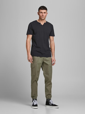 JACK & JONES Regular fit Μπλουζάκι 'Split' σε μαύρο