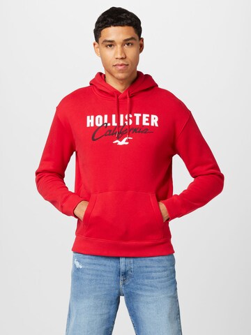 HOLLISTER - Sudadera en rojo: frente