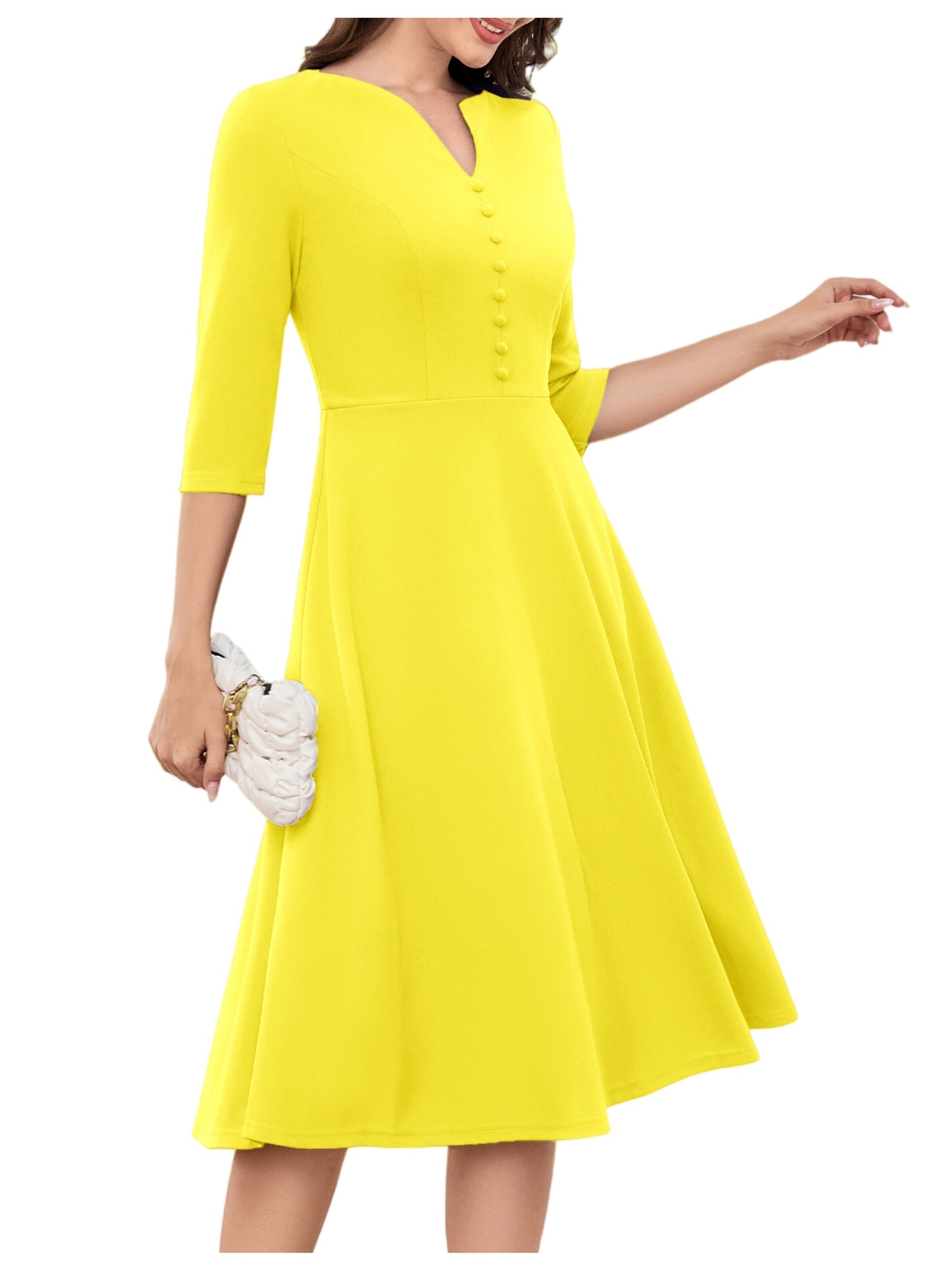 Zapaka Cocktail Dress in Yellow