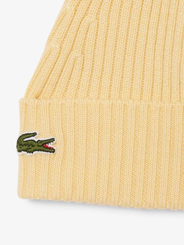 LACOSTE Beanie in Yellow