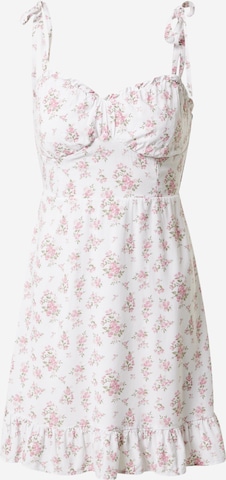 HOLLISTER Summer Dress in White: front