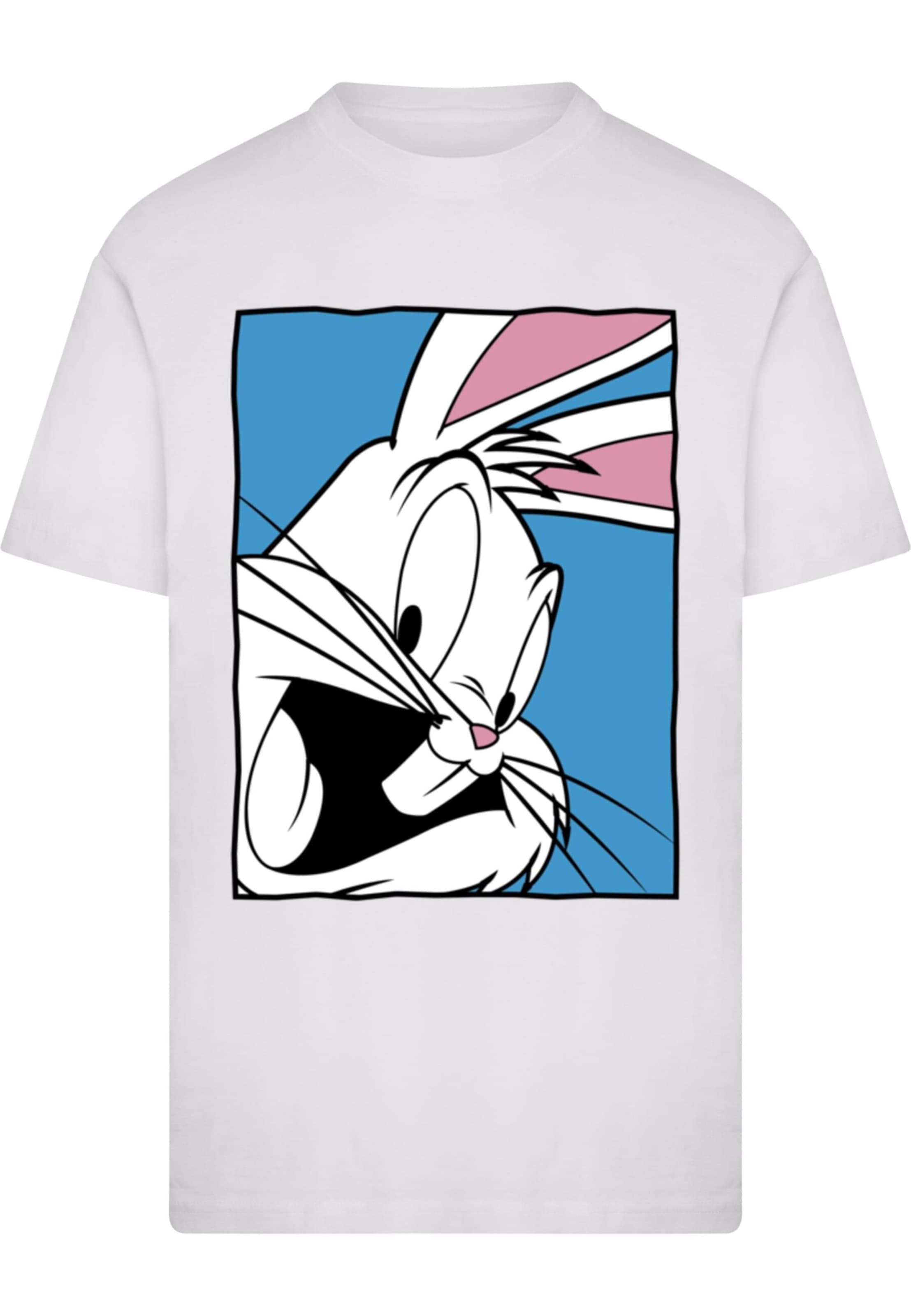 Merchcode Shirt 'Looney Tunes Bugs Bunny Funny Face 2.0' in White: front