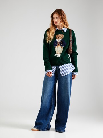 Polo Ralph Lauren Sweter 'PREP BEAR' w kolorze zielony