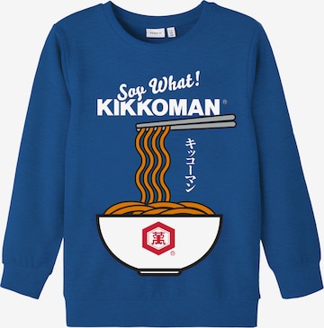 NAME IT Sweatshirt 'From Kikkoman' in Blauw: voorkant