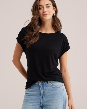 WE Fashion Shirt in Zwart: voorkant