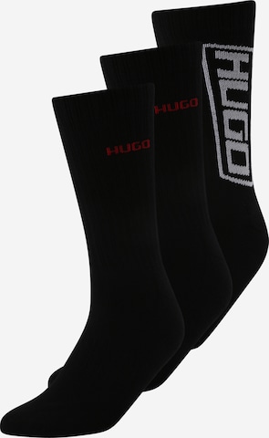 HUGO Red Κάλτσες σε μαύρο: μπροστά