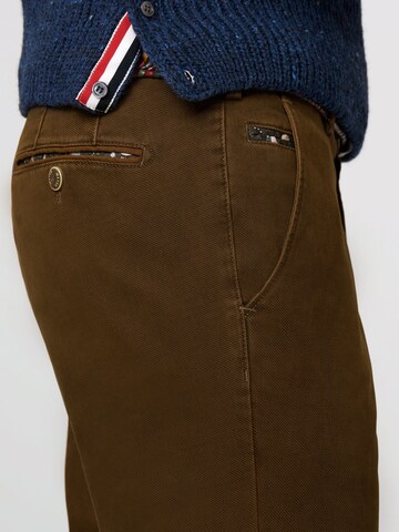 MEYER Slim fit Chino trousers 'Bonn' in Brown