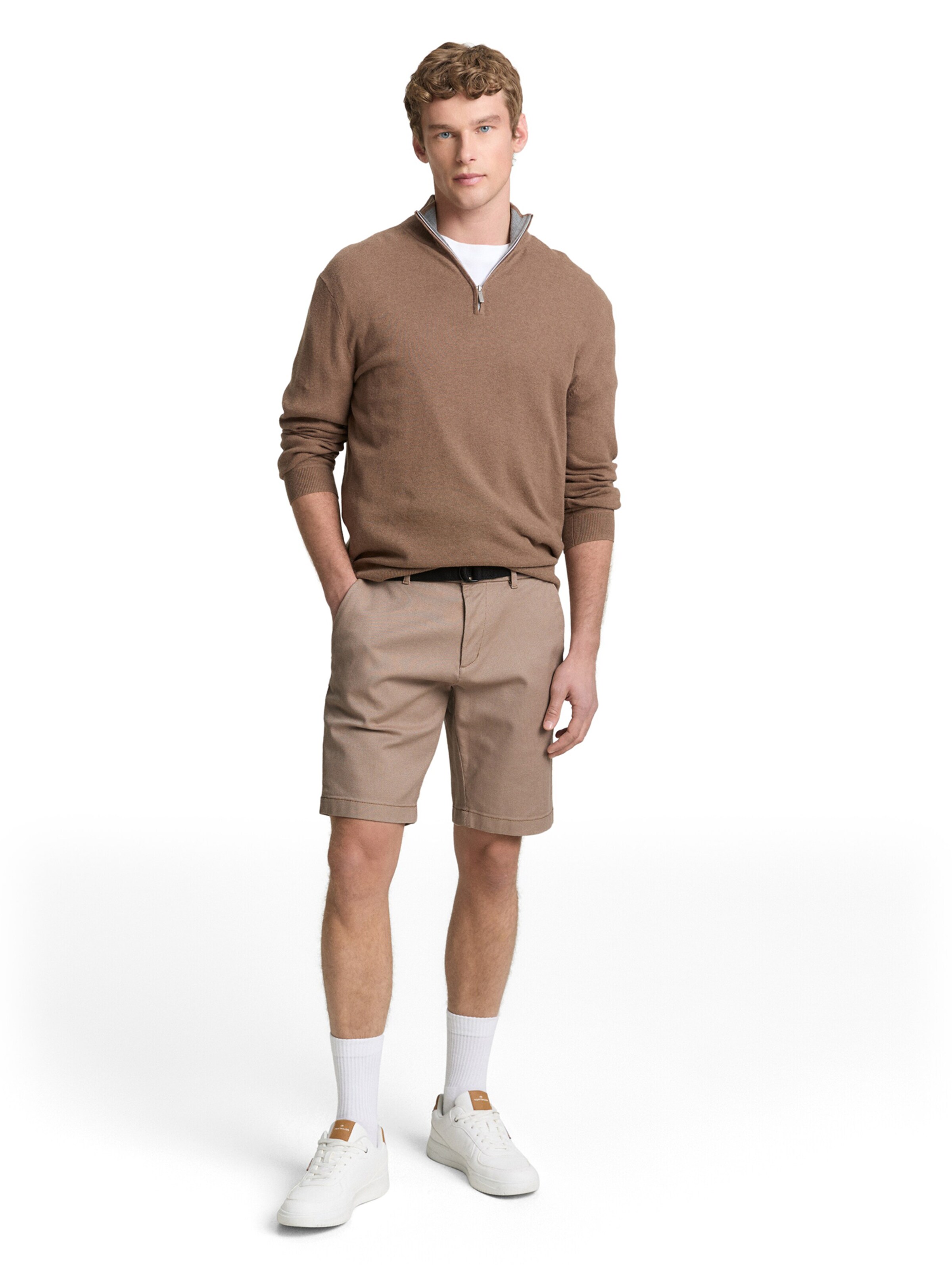 TOM TAILOR DENIM Szabványos Chino nadrág - bézs