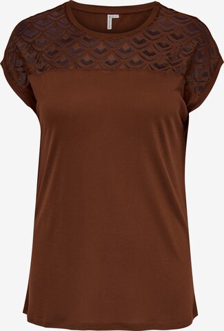 T-shirt 'Flake' ONLY Carmakoma en marron : devant