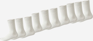 Millo Socks 'Cosy Twist 10' in White: front