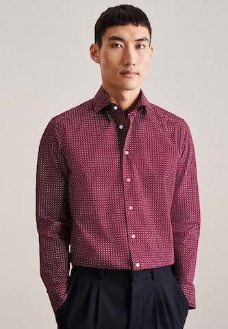 SEIDENSTICKER Slim fit Business Shirt in Red: front