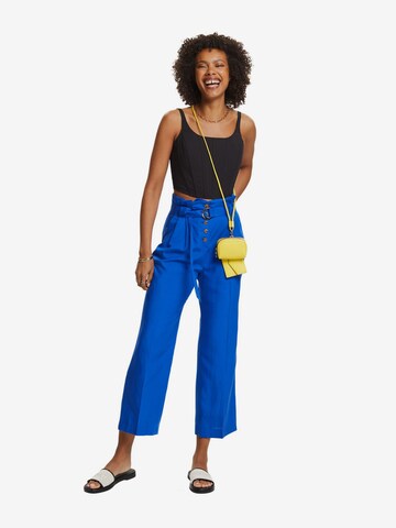 Regular Pantalon à pince ESPRIT en bleu