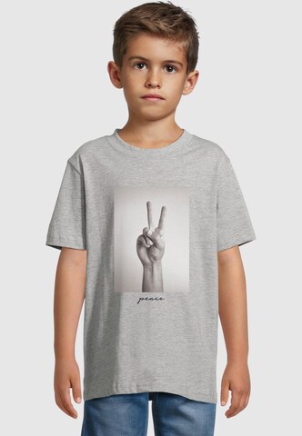 Mister Tee Тениска 'Peace' в сиво: отпред