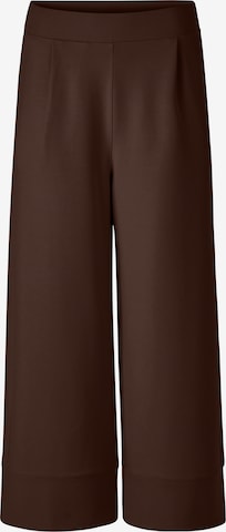 Rich & Royal Pleat-Front Pants in Brown: front