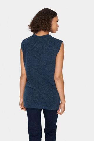 SAINT TROPEZ Gebreide bodywarmer 'Zanett' in Blauw