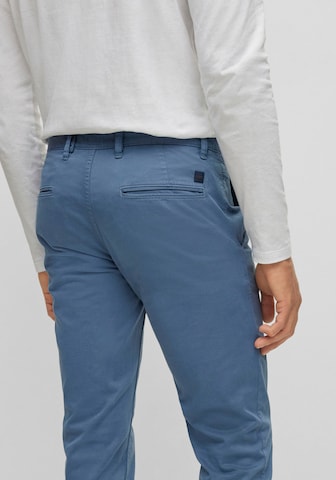 BOSS Orange Slimfit Chino kalhoty – modrá