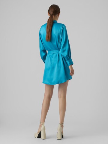 VERO MODA Košilové šaty 'MERLE' – modrá