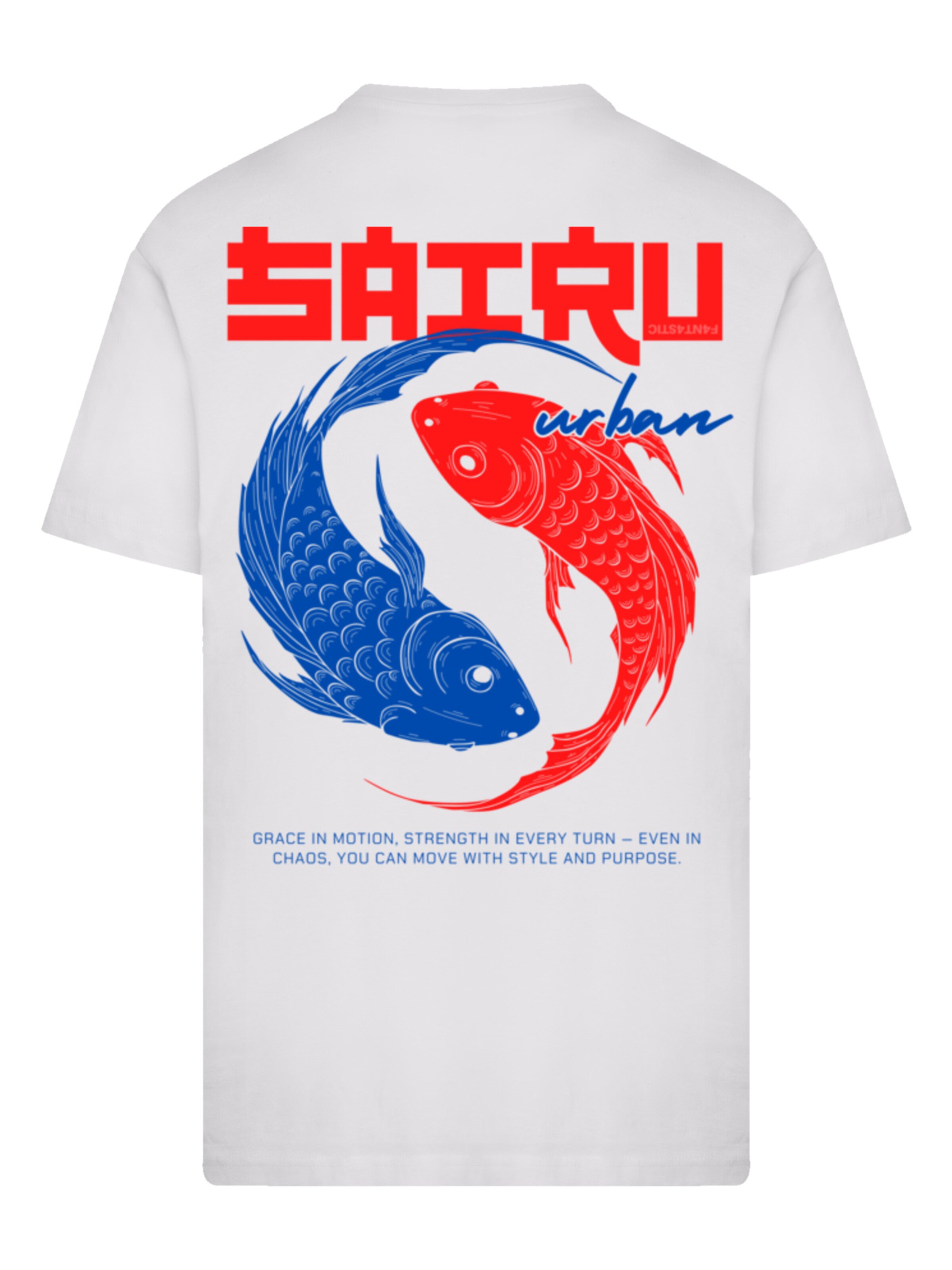 T-Shirt 'Koi Fish Japan Streetstyle' F4NT4STIC en blanc