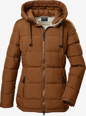 G.I.G.A. DX by killtec Winterjas 'GW 68 WMN QLTD JCKT' in Bruin: voorkant