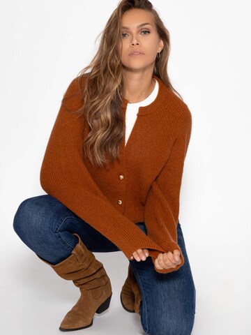 SASSYCLASSY Oversizestrickjacke in Braun