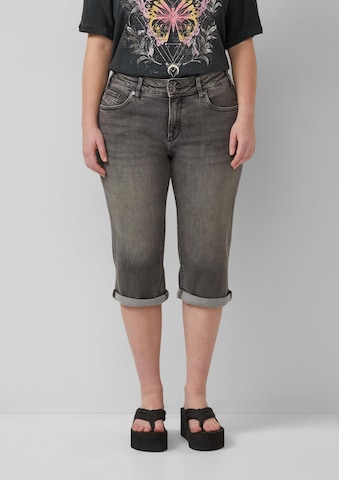 QS Slimfit Jeans in Grijs: voorkant