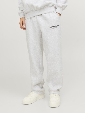 JACK & JONES Regular Pleat-Front Pants 'Kane' in White: front