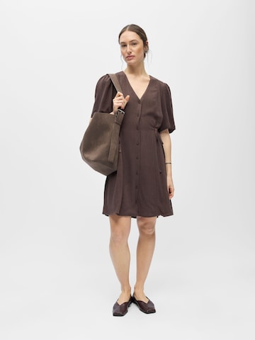 OBJECT Kjole i brun