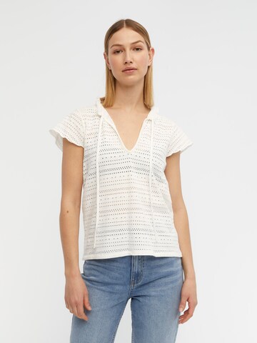 OBJECT - Blusa 'Kamma' en blanco: frente