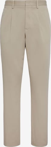 Slimfit Pantaloni con pieghe di Boggi Milano in beige: frontale