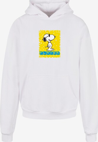 Merchcode Sweatshirt 'Peanuts - Player' in Weiß: predná strana