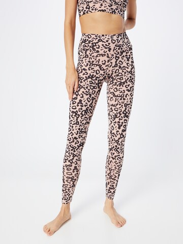 Skinny Pantalon de sport 'Misty' Hey Honey en rose : devant