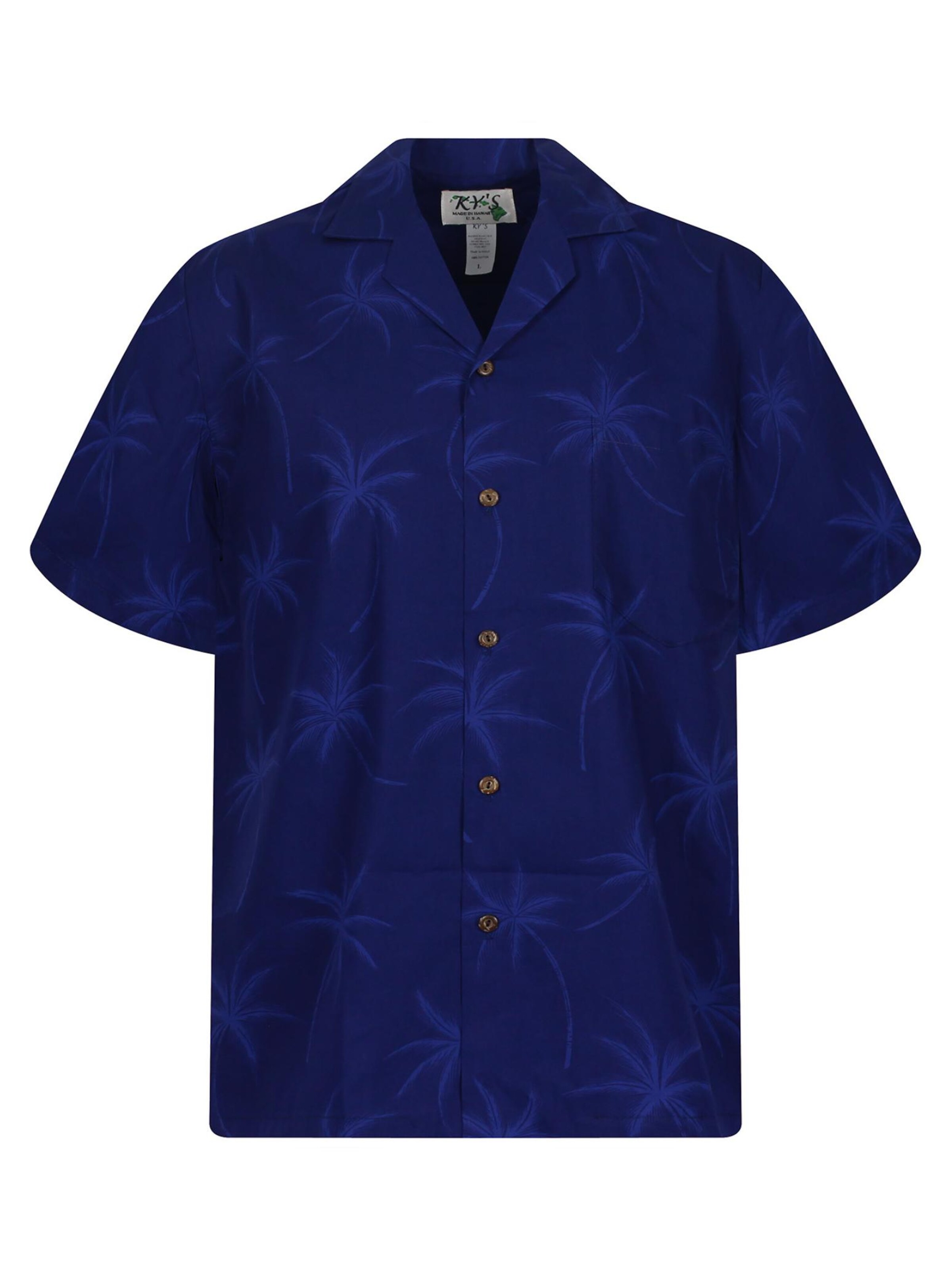 KY's Regular fit Button Up Shirt 'Palmshadow' in Blue: front