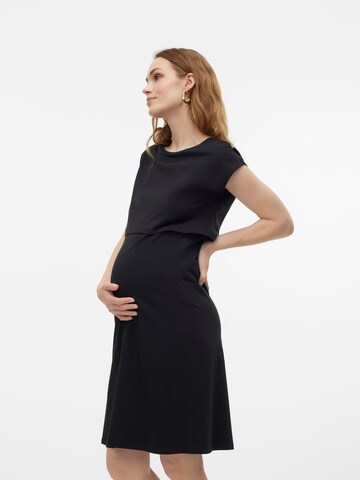 Robe 'MLSKYE JUNE' MAMALICIOUS en noir : devant