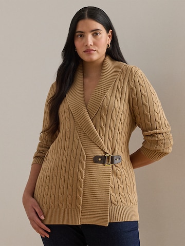 Lauren Ralph Lauren Plus Пуловер 'DONATO' в бежово: отпред