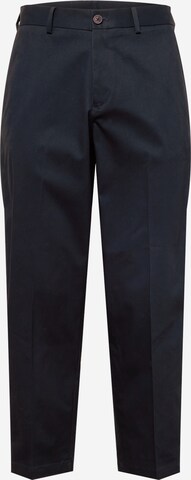 BURTON MENSWEAR LONDON Loose fit Trousers with creases in Blue: front