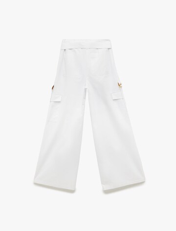 Koton Wide leg Cargo Pants in White
