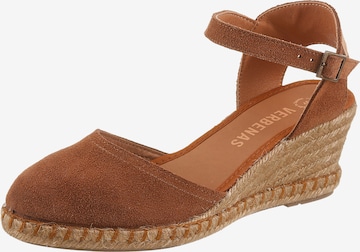 VERBENAS Slingback Pumps in Brown: front
