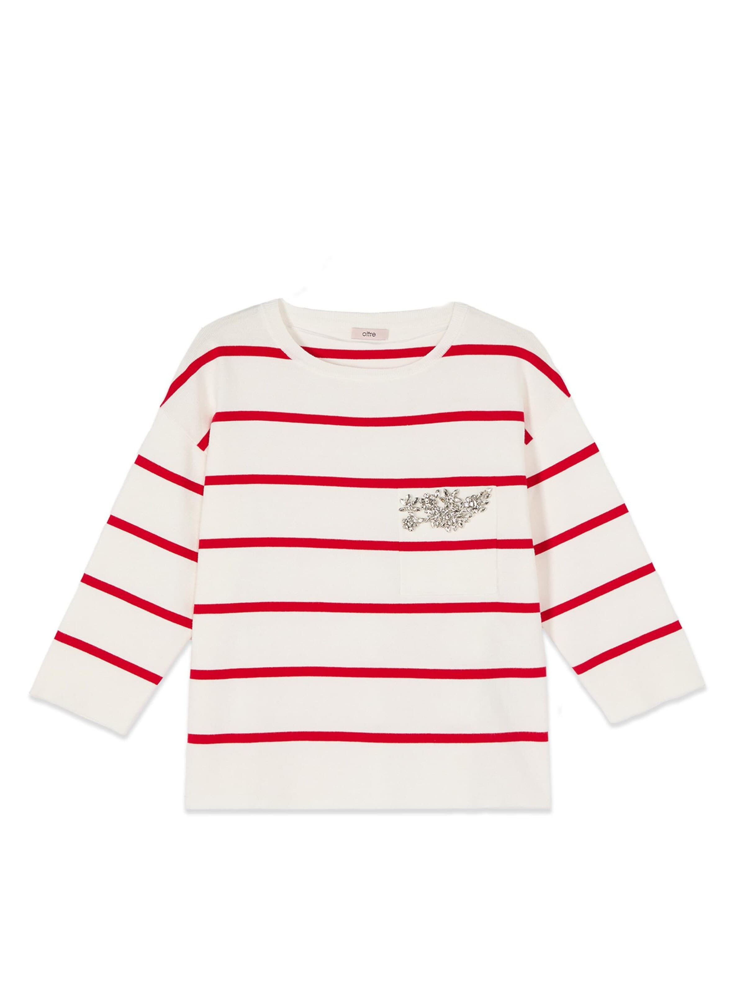 Pullover di oltre in bianco: frontale