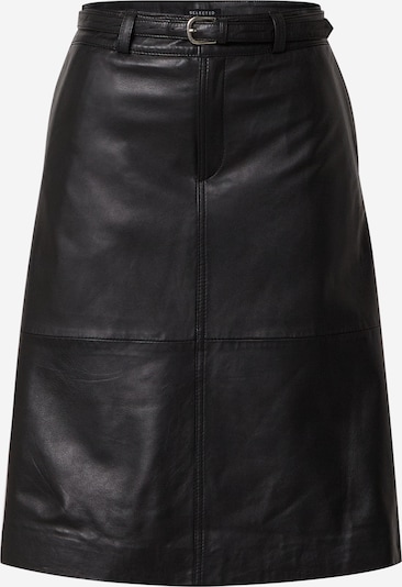 Selected Femme (Petite) Rok 'Kim' in de kleur Zwart, Productweergave