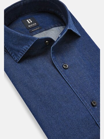 Coupe regular Chemise Boggi Milano en bleu