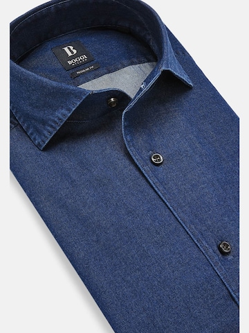 Boggi Milano Regular Fit Hemd in Blau